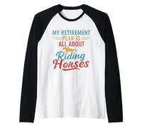 Il Mio Piano pensionistico è Tutto incentrato sul Design dei Cavalli Maglia con Maniche Raglan