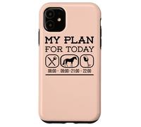 Il mio piano per oggi, cavallo e vino Equestre Cavallo Custodia per iPhone 11