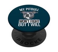 Il mio Pitbull non combatterà ma io sarò American Pitbull Terrier PopSockets PopGrip Adesivo