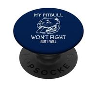 Il mio Pitbull non combatterà ma io sarò American Pitbull Terrier PopSockets PopGrip Adesivo