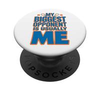 Il mio più grande avversario sono di solito io - Divertente giocatore di tennis PopSockets PopGrip Adesivo