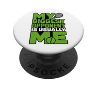 Il mio più grande avversario sono di solito io - Divertente giocatore di tennis PopSockets PopGrip Adesivo