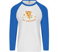 Il Mio Pizza Universo Divertente Cibo Dieta Uomo L/S Baseball T-Shirt