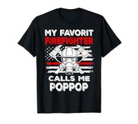 Il mio pompiere preferito mi chiama Poppop sottile linea rossa Maglietta