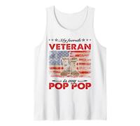 Il mio pop pop è il mio veterano preferito Bandiera degli Stati Uniti Veterans Day Canotta