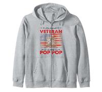 Il mio pop pop è il mio veterano preferito Bandiera degli Stati Uniti Veterans Day Felpa con Cappuccio