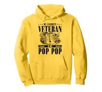 Il mio pop pop è il mio veterano preferito Bandiera degli Stati Uniti Veterans Day Felpa con Cappuccio