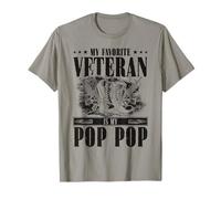 Il mio pop pop è il mio veterano preferito Bandiera degli Stati Uniti Veterans Day Maglietta