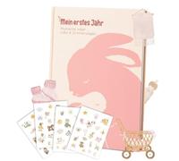 Il mio primo anno diario per neonati, 28,5 x 21 cm, album e libro dei ricordi con simpatici illustrazioni per articoli per bambini, regalo per nascita, battesimo e baby shower