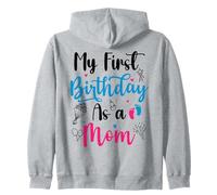 Il Mio Primo Compleanno Come Una Mamma Divertente Festa della Mamma Gravidanza Bambino Felpa con Cappuccio