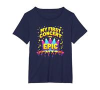 Il Mio Primo Concerto è Stato Epic Kids Music Festival Memory Maglietta, Donna Plus-Size, Navy, 3X