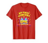 Il Mio Primo Concerto è Stato Epic Kids Music Festival Memory Maglietta, Uomo, Rosso, 3XL