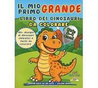 Il Mio Primo Grande Libro dei Dinosauri da Colorare: Attività divertenti con dinosauri per bambini e bambine 2-4 anni - Immagini semplici e grandi da colorare