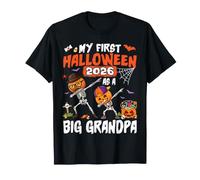 Il Mio Primo Halloween 2026 Come Un Grande Nonno Scheletro Dabbing Maglietta