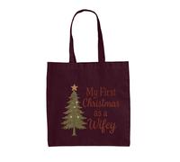 Il Mio Primo Natale come Un Wifey - Borsa Tote IN Tela - Divertente Married