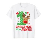 Il mio primo Natale da zia Matching Family 1st Christmas Maglietta