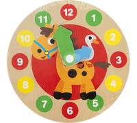 Il mio primo orologio in legno Animali 14 cm