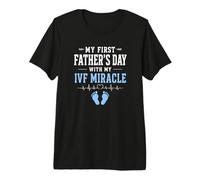 Il Mio Primo papà con Il Mio Miracolo IVF Maglietta Premium