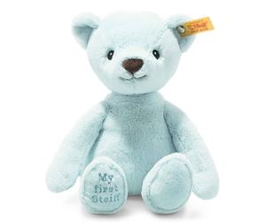 Il Mio Primo Steiff Orso Teddy - Blu - Morbido Giocattolo Sicuro Per Bambini