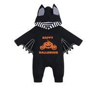 Il mio primo vestito di Halloween per neonati, ragazzi e ragazze, zucca cosplay, vestiti per bambini, felpa con cappuccio, tuta da gioco, tuta (Black1, 3-6 mesi)