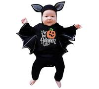 Il mio primo vestito di Halloween per neonati, ragazzi e ragazze, zucca cosplay, vestiti per bambini, felpa con cappuccio, tuta da gioco, tuta (nero, 3-6 mesi)