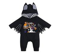 Il mio primo vestito di Halloween per neonati, ragazzi e ragazze, zucca cosplay, vestiti per bambini, felpa con cappuccio, tuta da gioco, tuta (Black2, 0-3 mesi)
