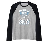 Il Mio Primo Viaggio in Aereo Avventura di Volo per la Prima Volta Maglia con Maniche Raglan
