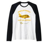 Il Mio Primo Volo in Aereo Bambino Battesimo Aria Maglia con Maniche Raglan