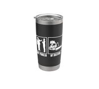 Il mio problema Il mio pittogramma mamma driver bulldozer attrezzature pesanti Bicchiere termico in acciaio inox doppia parete