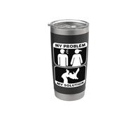 Il mio problema Il mio pittogramma Mamma Papà Judo Marziale Judo Fighter Bicchiere termico in acciaio inox doppia parete