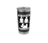 Il mio problema Il mio pittogramma Mamma Papà Onde Corte Prosciutto Radio Operatore Bicchiere termico in acciaio inox doppia parete