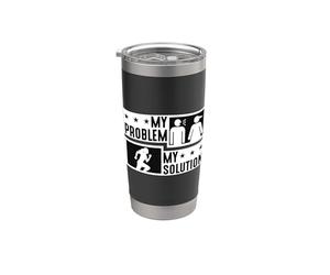 Il mio problema La mia soluzione pittogramma mamma maratoneta Trail Runner Bicchiere termico in acciaio inox doppia parete