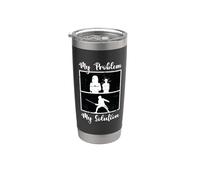 Il mio problema La mia soluzione pittogramma mamma papà spada lunga schermatore Bicchiere termico in acciaio inox doppia parete