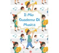 Il mio quaderno di musica pentagrammato: per bambini, formato grande, 6 pentagrammi per pagina con pentagramma grande