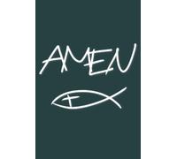 Il mio quaderno - per inserire pensieri e preghiere: Taccuino con griglia DOT per cristiani, amen con pesce e croce, Dio, Gesù, Chiesa, disegnati a mano