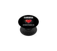 Il mio Ragazza è Cinese Nulla Spaventa Me - Cina Cuore PopSockets PopGrip Adesivo