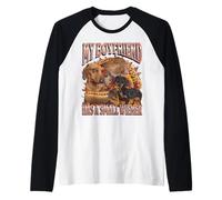 Il mio ragazzo ha un piccolo bassotto offensivo divertente Wiener Maglia con Maniche Raglan