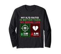 Il Mio Rapporto K/D è Migliore della mia Vita Sociale - Gamer Gaming Maglia a Manica