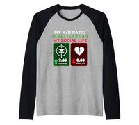Il Mio Rapporto K/D è Migliore della mia Vita Sociale - Gamer Gaming Maglia con Maniche Raglan