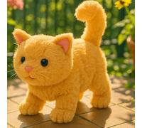 Il mio realistico gatto giocattolo gioia e calore infini-ti, animale di peluche per gatti elettrici - nuovi giocattoli per gatti interattivi possono camminare e parlare