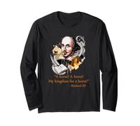 Il Mio Regno per Un Cavallo Citazione di Shakespeare Maglia a Manica
