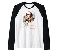Il Mio Regno per Un Cavallo Citazione di Shakespeare Maglia con Maniche Raglan