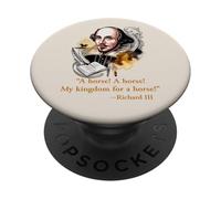 Il mio regno per un cavallo citazione di Shakespeare PopSockets PopGrip Adesivo