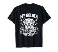 Il Mio Retriever Fa Amicizia Ovunque - Golden Retriever Maglietta
