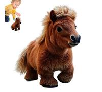 Il Mio Robot Realistico P-ony | Cavallo Di Simulazione Elettrica | Pet Robotico Interattivo | Compagni Di Peluche Elettronici | Bianco | Colore Del Caffè | Brown | Interattivo | Morbido | Per