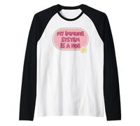 Il Mio Sistema Immunitario È Una Zappa Maglia con Maniche Raglan