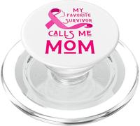 Il mio sopravvissuto preferito mi chiama la consapevolezza del cancro al seno della mamma PopSockets PopGrip per MagSafe
