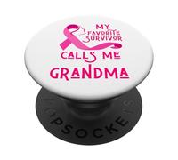 Il mio sopravvissuto preferito mi chiama nonna cancro al seno Nana Ma PopSockets PopGrip Adesivo