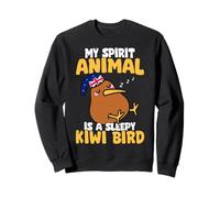 Il Mio Spirito Animale è Un Uccello Kiwi assonnato Divertente Felpa