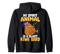 Il Mio Spirito Animale è Un Uccello Kiwi assonnato Divertente Felpa con Cappuccio